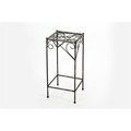 Ore International ORE International LB-1702 26.18 in. Celtic Clover Square Cast-Iron Plant Stand; Large LB-1702